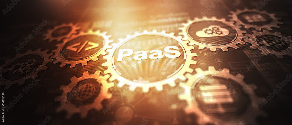 Poster platform as a service. paas. providing computing resources in the cloud
