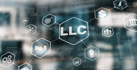 LLC. Limited Liability Company. Business Industry concept
