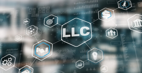 Fototapeta premium LLC. Limited Liability Company. Business Industry concept
