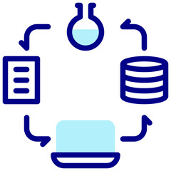 scientist data filled outline vector icon