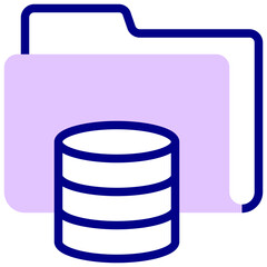 database archive filled outline vector icon