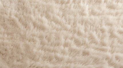 Creamy Beige Plush Fur Texture Background