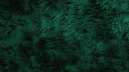 Luxurious deep emerald green fur texture background - obrazy, fototapety, plakaty
