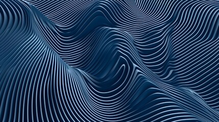 Blue abstract background design. Modern wavy line pattern (guilloche curves) in monochrome colors. Premium stripe texture for banner, business backdrop.