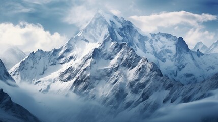 beautiful snowy mountains