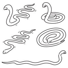 Fototapeta premium vector set of snakes