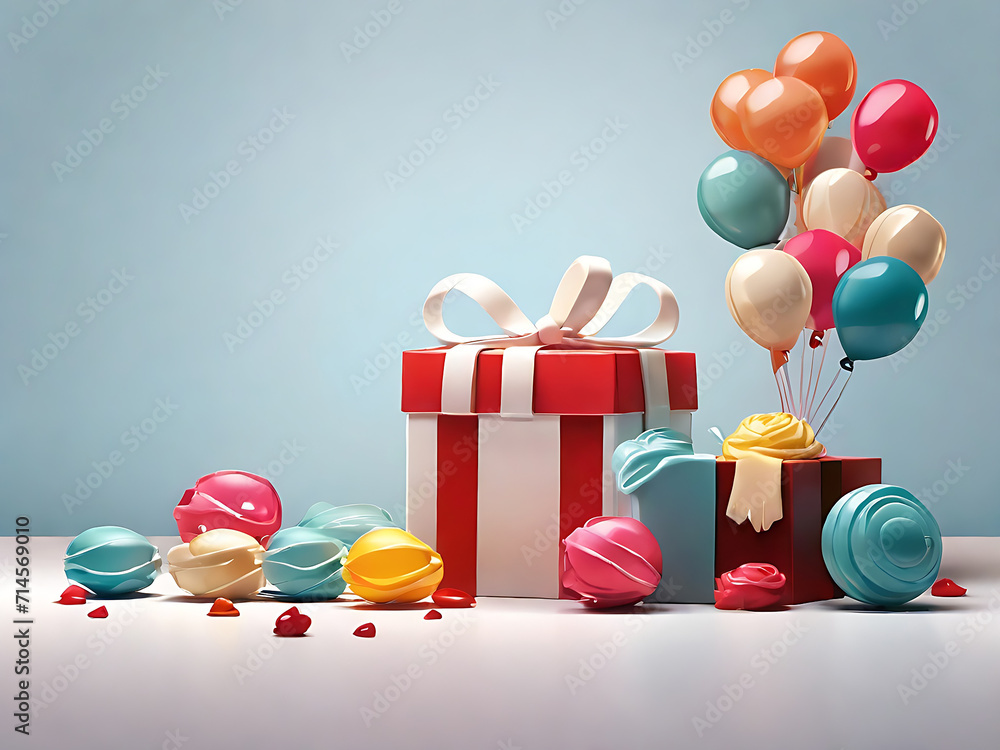 Poster Whiteday vector model in simple background bright color generative ai. 