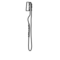 Hand Drawn Toothbrush Sketch 