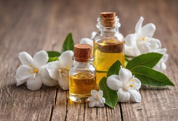 Fototapeta na wymiar essential oil with lavender flowers