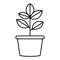 Minimalistic Plant Pot Icon