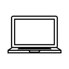 Minimalistic Black Line Laptop Icon