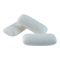 Chewing gum pads isolated transparent