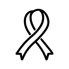 Minimalistic Black Line Ribbon Icon