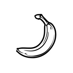 Black Line Banana Icon