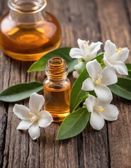 essential oil with lavender flowers