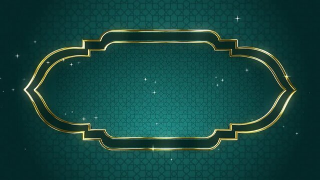luxury blue gold islamic pattern background animation, rotating gold islamic design video template 4K ramadan looping animation ramadan kareem
