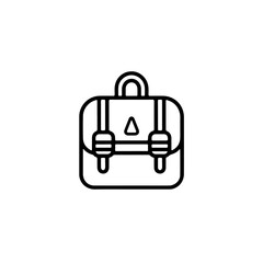 Minimalistic Black Line Backpack Icon