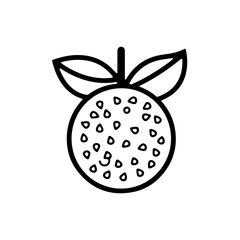 Black Line Lychee Icon