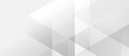 Obraz premium Abstract white and grey geometric triangles background. Vector Design with Grey Texture, Triangular Shapes, and Futuristic Architecture Concept for Business Wallpaper