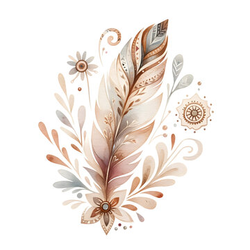 Bird feather boho