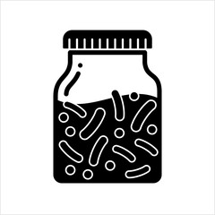 Pickle Jar Icon, Food Jar Used To Store Preserved Pickle