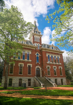 A historic building on the campus of Vanderbilt University in spring, Nashville, Tennessee