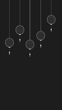Happy Chinese New Year Line art Style Animated