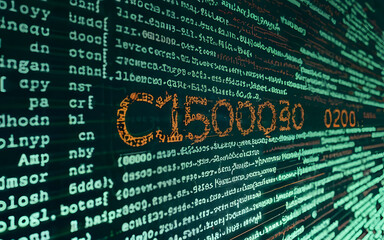 Programming code abstract technology background of software developer and Compute