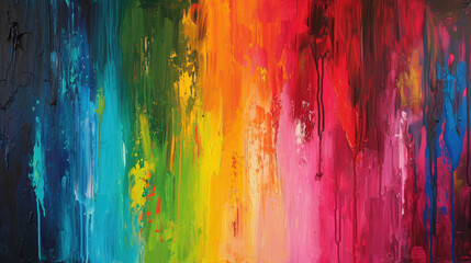 Abstract painting with beautiful colorful strokes