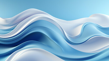 Fototapeta premium Blue and white background with waves