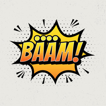 B&auml;&auml;m! - Fresh Retro Design. Good For Poster, Wallpaper, T-Shirt, Gift.