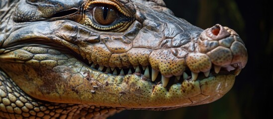 Naklejka premium Reptile known for its large jaws and scaly skin.