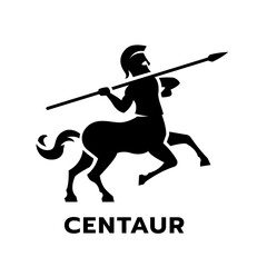Centaur with a spear in his hands logo.