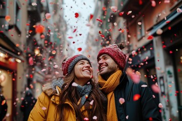 People in love celebrating valentines day for the day of love pragma