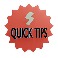 3 D illustration of tips and trick icon 