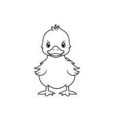 baby duck outline for colouring book