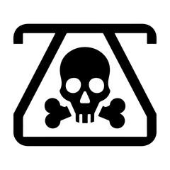 Danger skull Sign Icon vector silhouette.ai, minimal Danger skull Sign Icon vector silhouette