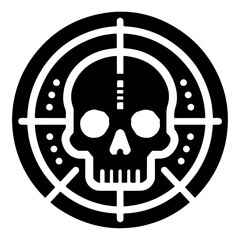 Danger skull Sign Icon vector silhouette.ai, minimal Danger skull Sign Icon vector silhouette
