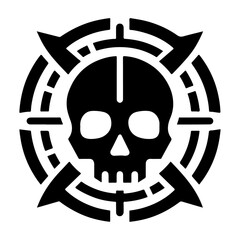 Danger skull Sign Icon vector silhouette.ai, minimal Danger skull Sign Icon vector silhouette