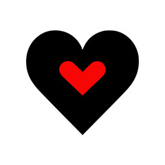red heart isolated on white