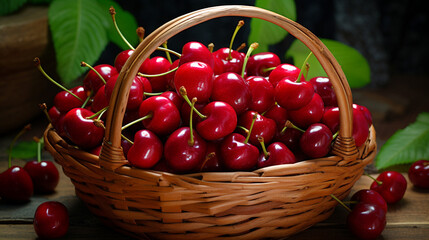 basket of cherries,generate ai