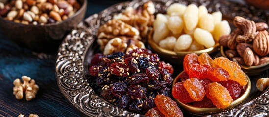 Turkish dried fruit with sesame and walnut paste