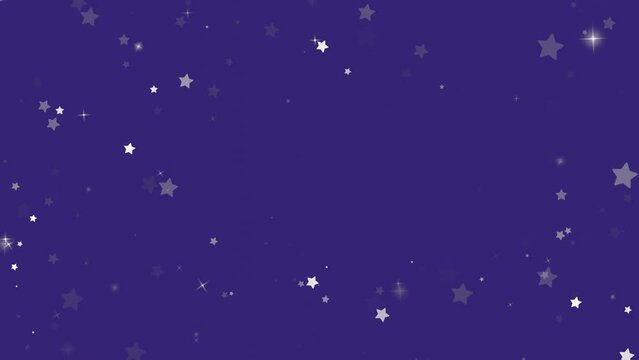 Blue loop sparkles background with stars