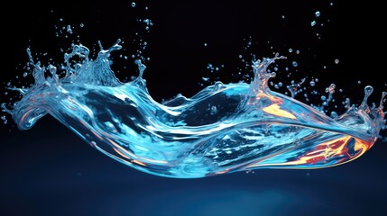 Whimsical abstract water splash.
