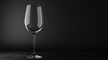  a black and white photo of a wine glass on a black background with a reflection of the wine in the glass and the wine in the glass is almost empty.