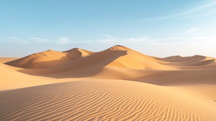 Fototapeta na wymiar a group of sand dunes in the desert under a blue sky with wispy wispy wispy wispy wispy wispy wispy wispy wispy wispy wispy wispy wispy wispy.
