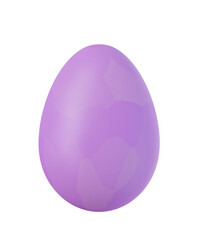 easter egg on isolated transparent background