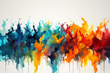 Fototapeta premium colorful splashes isolated on white background