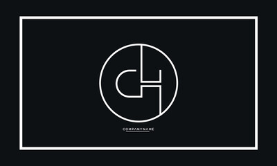 CH or HC Alphabet Letters Logo Monogram