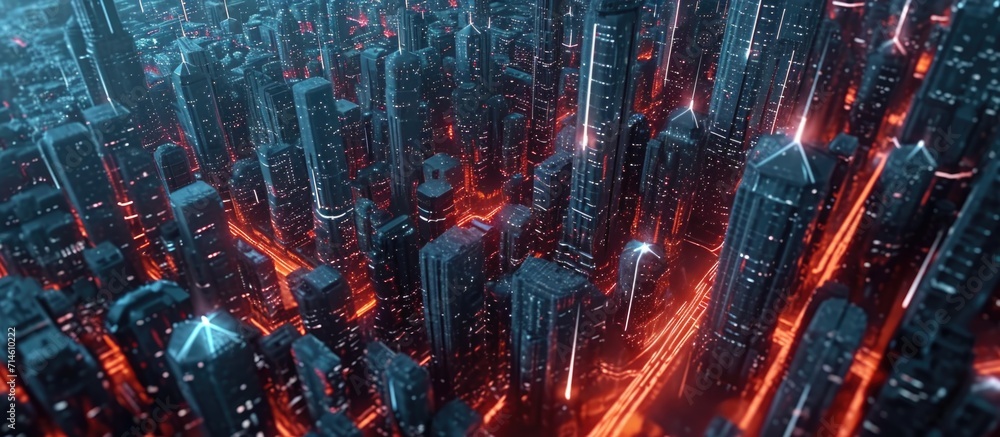 Poster advanced technology for urban areas and structures.